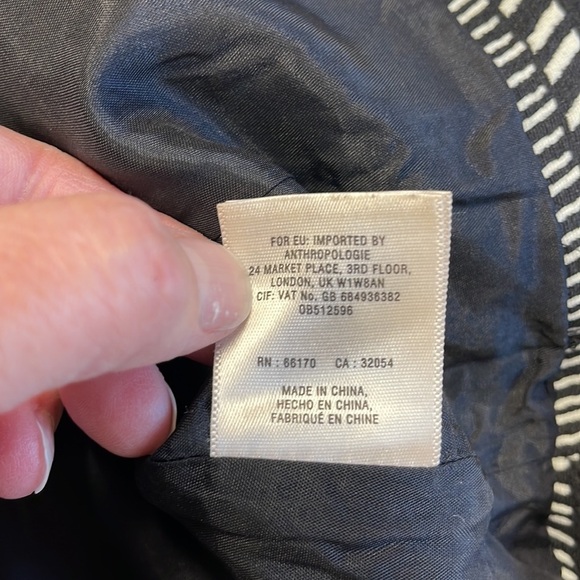 Maeve Anthropologie Fieldnotes Black White Aztec Button Front Mini Skirt Size 2 - Picture 9 of 11